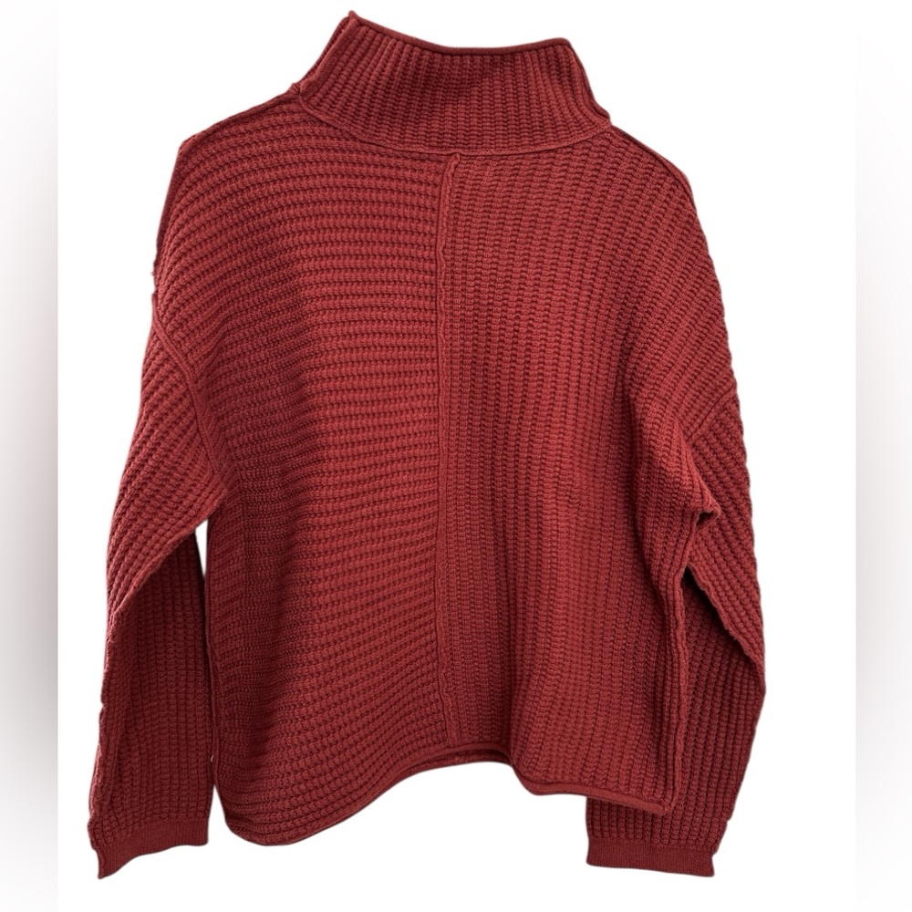 Chunky Rust Knit Sweater Size M